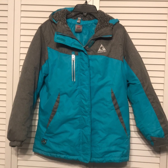 Gerry Weber Other - Gerry 2in 1 Winter Teal Gray jacket Size M 10-12